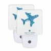 Night Light Set Of 2, A Blue And White Airplane With A Snowflake Pattern On The Tail. -Nuas Diy Shop dac8c28c5df9a62ed2b9e032326c69816349dd2f