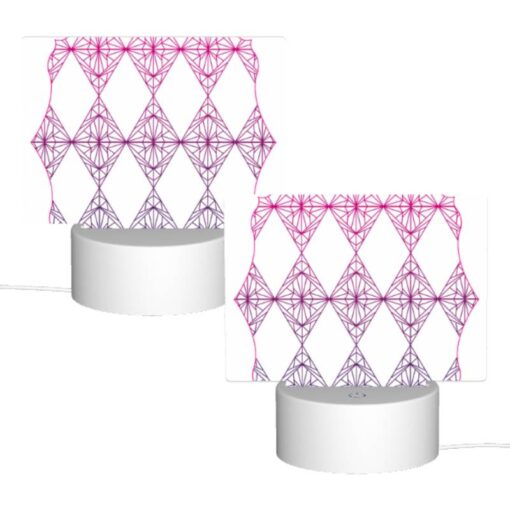 Rectangular Acrylic Night Light, A Purple And Pink Diamond Pattern. -Nuas Diy Shop daf8d0ada5a7021f365a5c2e78ea8765e160b4de