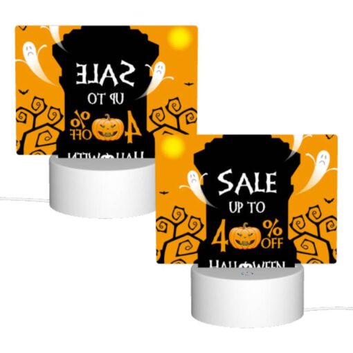 Rectangular Acrylic Night Light, A Halloween Sale Sign Advertises A 40% Discount. -Nuas Diy Shop db6a34df3ad35057f5da895e49cfdd661c1cd0c9
