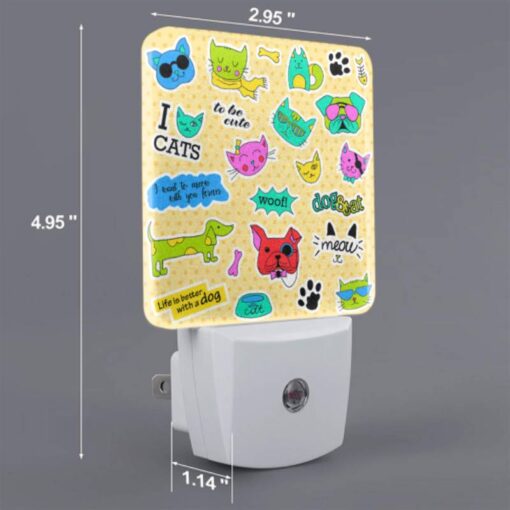 Night Light, A Collection Of Stickers Featuring Cats And Dogs. -Nuas Diy Shop dba52a89c48cd4f798d08b0b0a92166323f8a41b