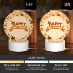 Round Acrylic Night Light, A Round Sign With A Witch's Hat And A Broomstick On It -Nuas Diy Shop dbd7bb37ca9505e9aac245c7c0d48f60c8718147
