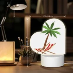Love Acrylic Night Light, A Palm Tree Is Shown In A Red And White Striped Chair. -Nuas Diy Shop dc60e33f37a7a5e20bcf8d91c9dab8e60feb142c