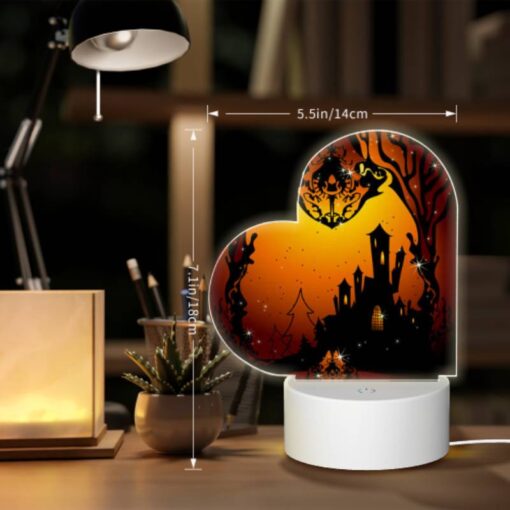 Love Acrylic Night Light, A Castle With A Moon In The Background. -Nuas Diy Shop dca32f8e2974acf16f49d9e690c80210ee8bfc66