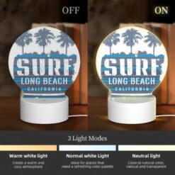 Round Acrylic Night Light, A Surfboard Logo For Long Beach -Nuas Diy Shop dcb4e7e096c809a82fc31287f9b39a5a8f30e159
