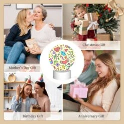 Round Acrylic Night Light, A Colorful Floral Pattern With Hearts And Flowers. 9 Round Acrylic Night Light, A Colorful Floral Pattern With Hearts And Flowers. -Nuas Diy Shop dd5a067ecd7404f8ce25676543e54938eda8a2bf