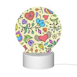 Round Acrylic Night Light, A Colorful Floral Pattern With Hearts And Flowers. 11 Round Acrylic Night Light, A Colorful Floral Pattern With Hearts And Flowers. -Nuas Diy Shop ddad48d0db112ebf6339c60ac06cfd26ddf10979