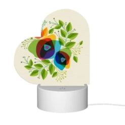 Love Acrylic Night Light, A Colorful Flower Arrangement With Green Leaves. -Nuas Diy Shop ddb980b8cc271a91f2248547ffde32a3ce6fc065