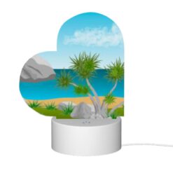 Love Acrylic Night Light, A Rocky Beach With A Few Trees And A Body Of Water. -Nuas Diy Shop de076a5f9906ff5fdd058a39479ff4b3a43c26f5