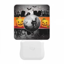 Night Light, A Black And White Image Of A Pumpkin And A Castle. -Nuas Diy Shop de650af2548d104a8d3866fcb59deb1e4a47c1cc