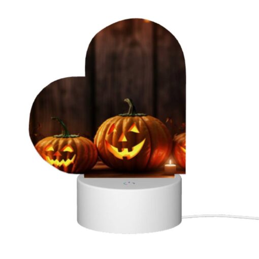 Love Acrylic Night Light, Three Pumpkins With Lit Candles In Them -Nuas Diy Shop df9accea70711606febf1dfd96293d79d493e60f