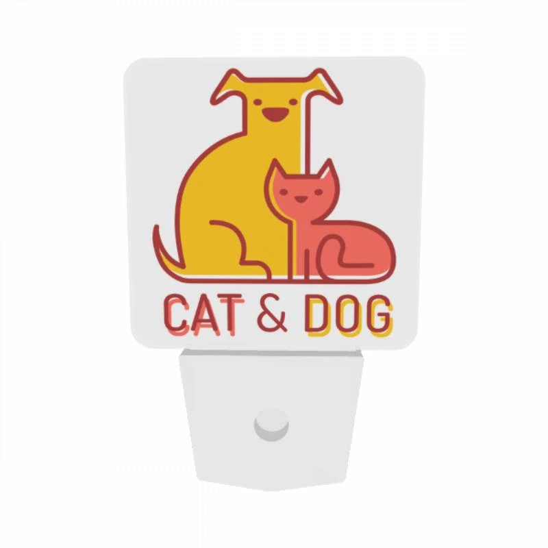 Night Light Set of 2, A yellow dog and a red cat sitting together. Night Light Set Of 2, A Yellow Dog And A Red Cat Sitting Together. -Nuas Diy Shop df9d6ac29680022f7e15c763c760a3d28d5a8782