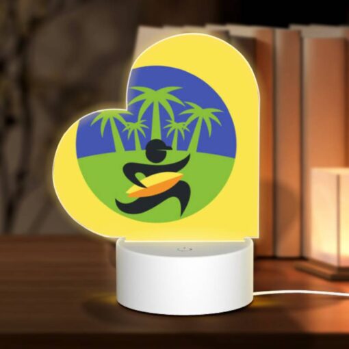Love Acrylic Night Light, A Man Is Running With A Surfboard In His Hand. -Nuas Diy Shop dfb5be21da408ce6fdc04de33d0fe5207f6ab306