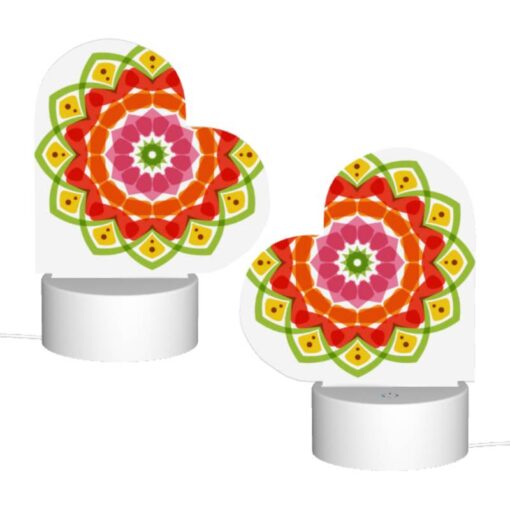 Love Acrylic Night Light, A Colorful Flower With Green And Orange Colors. -Nuas Diy Shop dfdd414236ee7b390fcd0204110d73dacc84ff62