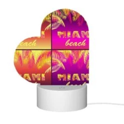 Love Acrylic Night Light, A Colorful Beach Sign With The Word "Miami" On It. -Nuas Diy Shop e0165eb2b8e1fb5fa5834d3129eecc48ed1a5047