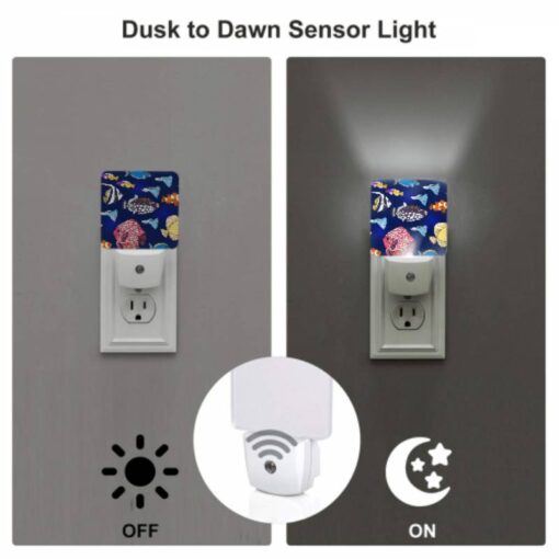 Night Light, A Colorful Fish Pattern With Various Fish Species. -Nuas Diy Shop e02934b6632ffa809b536f7f24fb1b821d07cc2e