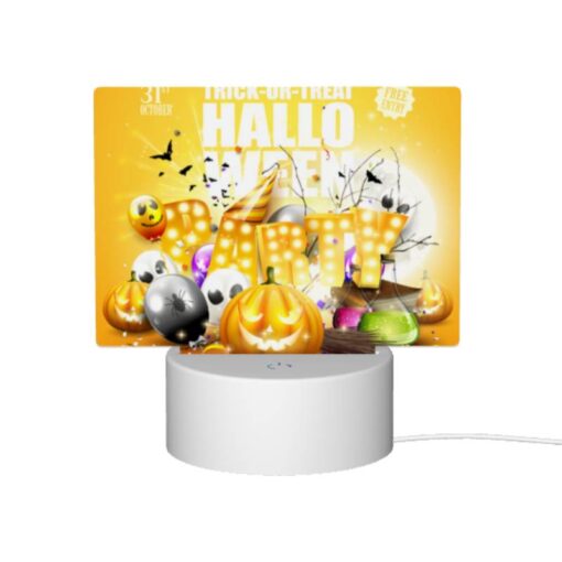 Rectangular Acrylic Night Light, A Poster Advertising A Halloween Party. -Nuas Diy Shop e03458ab240cefb97d07f7c590030f8e1e692d4a