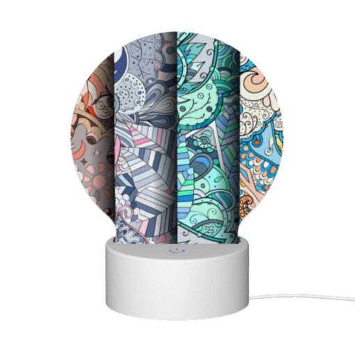 Round Acrylic Night Light, Three Different Colored Paintings Of Flowers. -Nuas Diy Shop e0a5d66df70d6ee03cda9beac05c7f738935d1e2