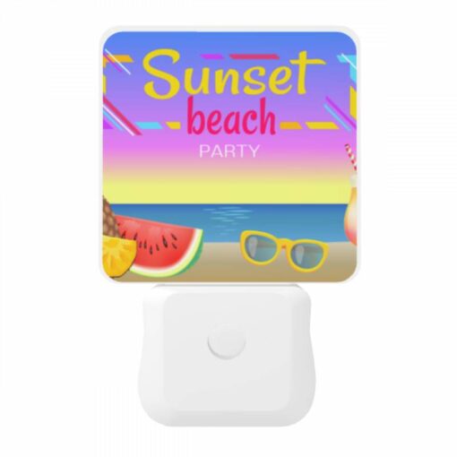 Night Light, A Colorful Beach Party Advertisement With A Watermelon -Nuas Diy Shop e149049f5e44ccdedac09e032ad2ef4bf70aa735