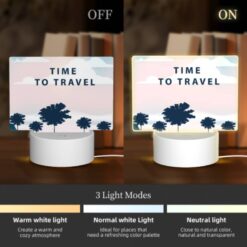 Rectangular Acrylic Night Light, A Boat With A Red Roof Is Traveling On The Water. -Nuas Diy Shop e15cc11b3efc002007eda80c5d04b358db937377