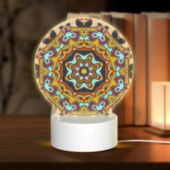 Round Acrylic Night Light, A Colorful