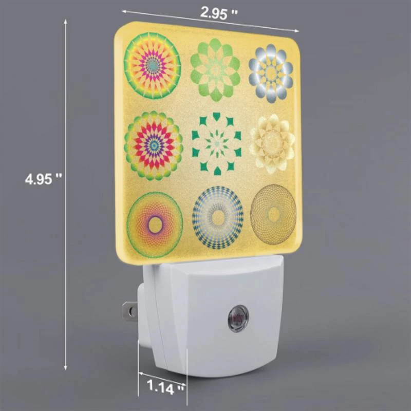 Night Light Set of 2, A collection of colorful geometric shapes. Night Light Set Of 2, A Collection Of Colorful Geometric Shapes. -Nuas Diy Shop e21f08840a4ddd7aac1749c09ad855613204367f