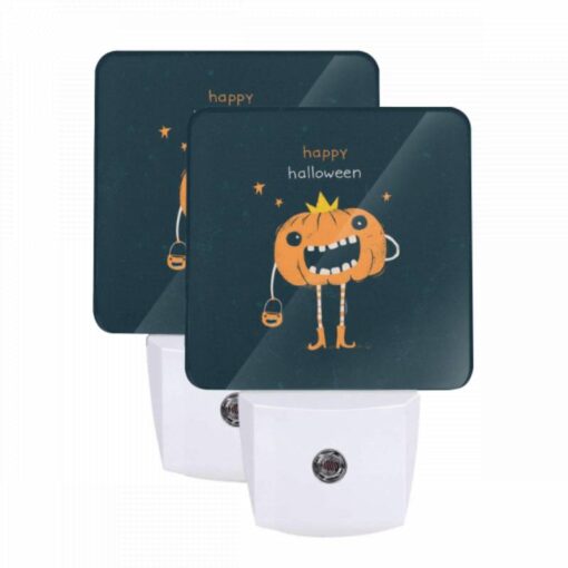 Night Light Set Of 2, A Cartoon Pumpkin With A Crown On Its Head And A Smile On Its Face. -Nuas Diy Shop e2623d8f8f63d0d77fdf837665c218baf4dae339