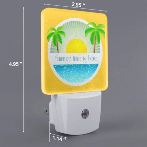 Night Light Set Of 2, A Sunny Day At The Beach With A Yellow Sun In The Sky. -Nuas Diy Shop e27972c2c0d57eed270e690177cd2c65e8c420c2