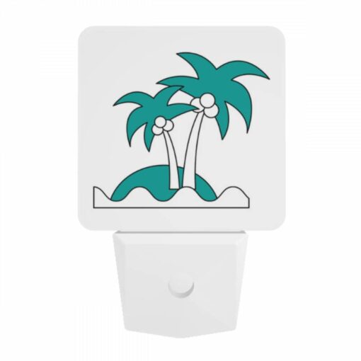 Night Light, A Drawing Of Two Palm Trees On A White Background. -Nuas Diy Shop e35b4c44afdb3e1356f609755d2b71d6c2e72dc9