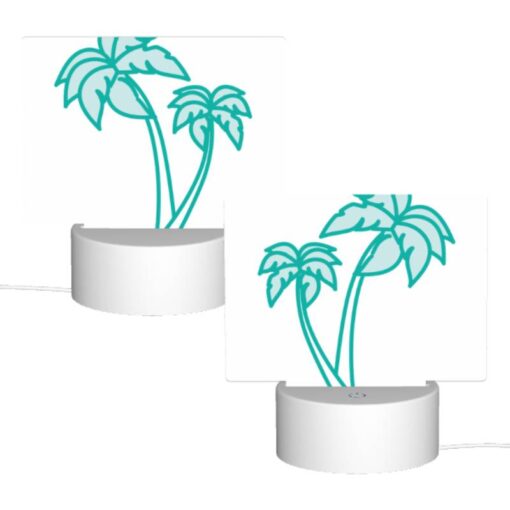 Rectangular Acrylic Night Light, A Green And Blue Palm Tree With A Blue Trunk. -Nuas Diy Shop e3e38cb01b170c3f01c33e9af9d1fecbd2a831ee