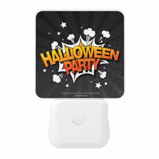 Night Light, A Colorful Explosion Of Stars And Bubbles With The Words "Halloween Party" Written In The Center. -Nuas Diy Shop e3f575974f51c138801a6c0235d9358c14b81d14