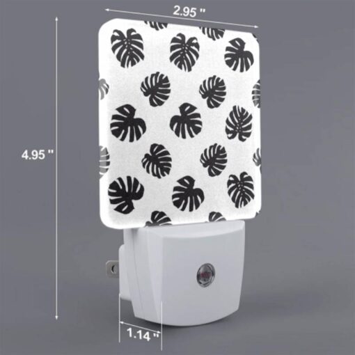 Night Light, A Pattern Of Black And White Flowers. -Nuas Diy Shop e41e9b4a2dc85de65c571d1dcf03c424b69471bb