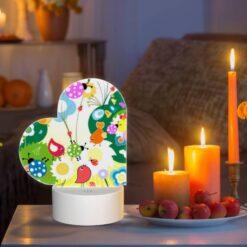 Love Acrylic Night Light, A Colorful Painting Of Birds And Flowers. -Nuas Diy Shop e43f72fa9b3a4f1b4bfe713f34be7485c2cb48b5