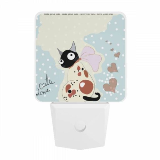 Night Light, A Cat Is Sitting On A Map -Nuas Diy Shop e48588257ae42a1c2d54361a68803ea877d8a8fb
