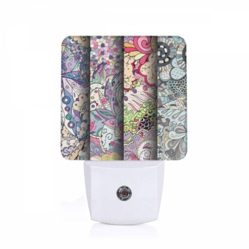 Night Light, Four Colorful Designs Of Flowers Are Displayed In A Row. -Nuas Diy Shop e4a519cc1ec2100bba517abb8de1ba33293e6f8c