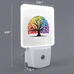 Night Light Set Of 2, A Colorful Tree With A Rainbow Of Colors. -Nuas Diy Shop e4b3a9e4f008f244eb3d0794010238c0d2becd9b