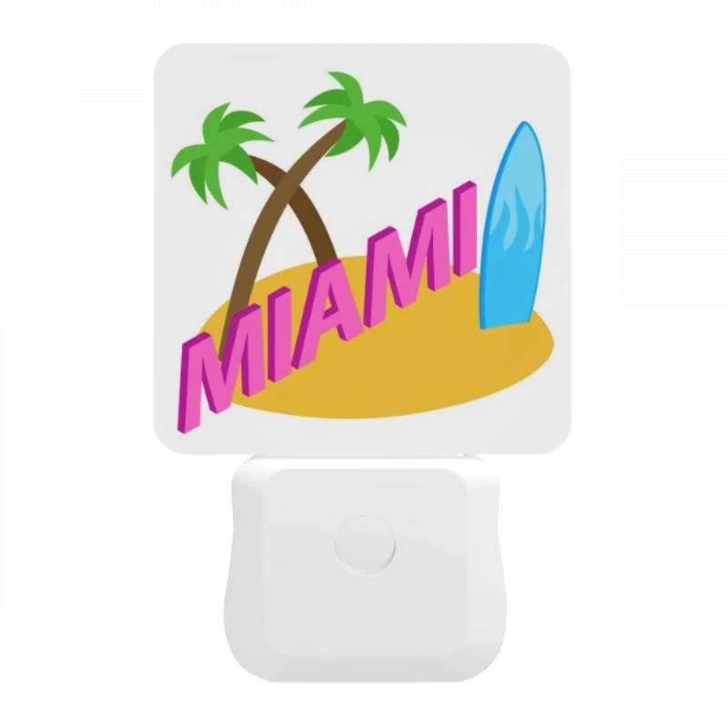Night Light, A surfboard with the word "Miami" on it. Night Light, A Surfboard With The Word "Miami" On It. -Nuas Diy Shop e53ab9439c0477d1c3036dd43a2b136bc24490f5