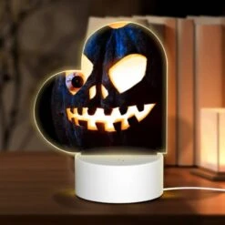 Love Acrylic Night Light, A Carved Pumpkin With A Face And A Light Inside.