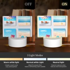 Rectangular Acrylic Night Light, A Collection Of Four Posters With Beach Themes. -Nuas Diy Shop e63b5895dc9a3e68e8ee1f1bbe634984c5e19d09