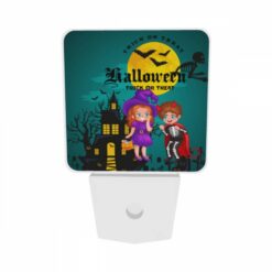 Night Light Set Of 2, A Boy And Girl Are Standing In Front Of A Haunted House. -Nuas Diy Shop e63d17d84da4838ff37e36ebf60055b7b3676cd2
