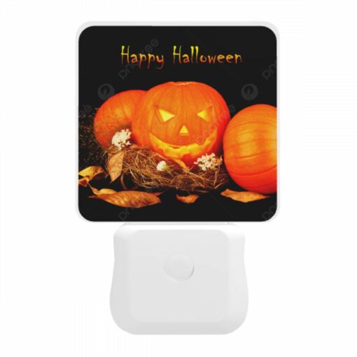 Night Light, Three Pumpkins Are Arranged In Front Of A Sign That Says "Happy Halloween." -Nuas Diy Shop e661814b249dd703b98e5952b11a2d99b570f3ab