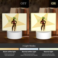 Rectangular Acrylic Night Light, A Woman In A Bikini Is Standing In Front Of A Star. -Nuas Diy Shop e661a53dbe92ab55b8fdedbea2b3f82e56e607fb