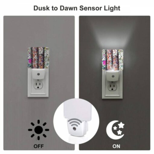 Night Light Set Of 2, Four Different Colored Paintings Of Flowers. -Nuas Diy Shop e67ca9de160a0cf2a7895a3f2fb410e534b9d22d