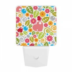 Night Light, A Colorful Floral Pattern With Hearts And Leaves. 9 Night Light, A Colorful Floral Pattern With Hearts And Leaves. -Nuas Diy Shop e687bf5a4baf56d265503818c0d5af5583d4dabe