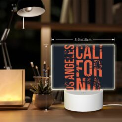 Rectangular Acrylic Night Light, A Colorful Sign That Says "California" With A Palm Tree On It. -Nuas Diy Shop e6f9bc61c71942b99b43df4cb7acdb2f6c9d961b