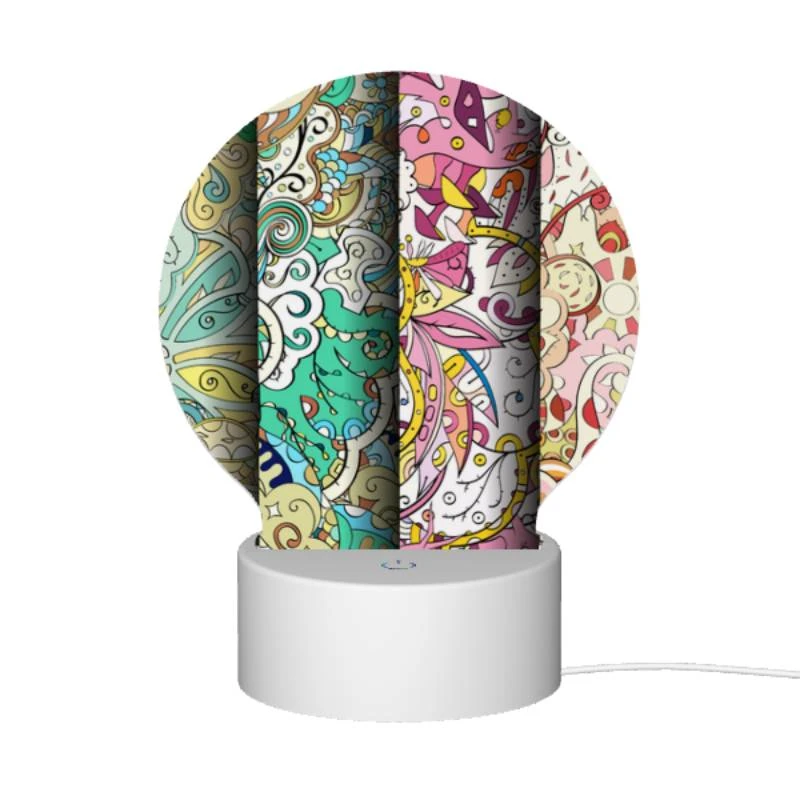 Round Acrylic Night Light, Three colorful designs are displayed on a wall. Round Acrylic Night Light, Three Colorful Designs Are Displayed On A Wall. -Nuas Diy Shop e7df1157eab698c67560090224d105ac36a0dcb5