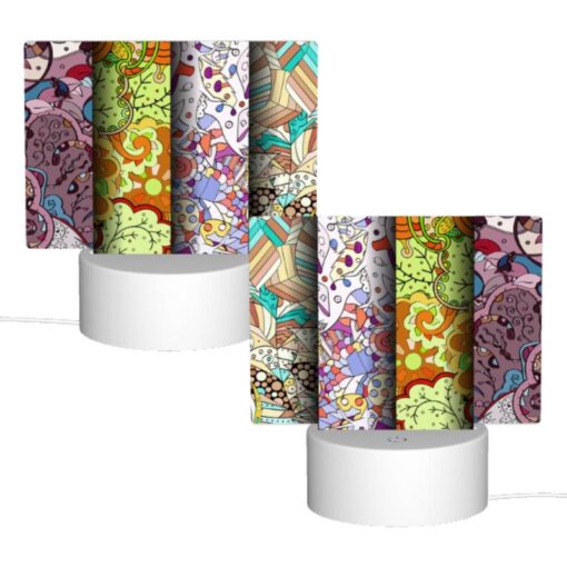 Rectangular Acrylic Night Light, Four Different Colored Paintings Of Leaves. -Nuas Diy Shop e7f44d80afeffdc0242f7d843bca2bcfee3e4d66