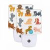 Night Light Set Of 2, A Collection Of Cartoon Dogs Playing With A Ball. -Nuas Diy Shop e801ff10455424db65747e19e2d7af31b882631f