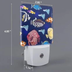 Night Light, A Colorful Fish Pattern With Various Fish Species. 3 Night Light, A Colorful Fish Pattern With Various Fish Species. -Nuas Diy Shop e931a64597c0609c52361064da805d8585711161
