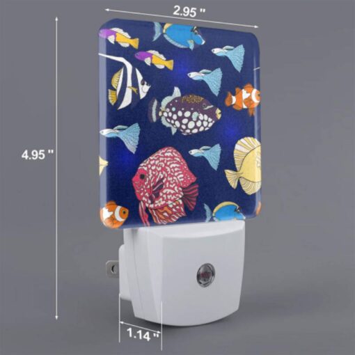 Night Light, A Colorful Fish Pattern With Various Fish Species. -Nuas Diy Shop e931a64597c0609c52361064da805d8585711161