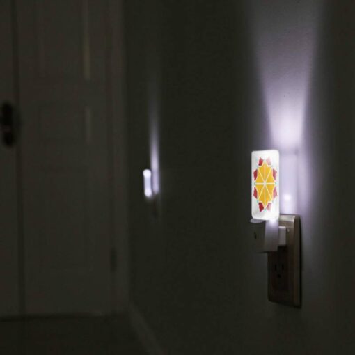 Night Light, A Yellow And Red Geometric Design. -Nuas Diy Shop e965c7b9db54957a5683c0a4d51c6e8f6c931b7b